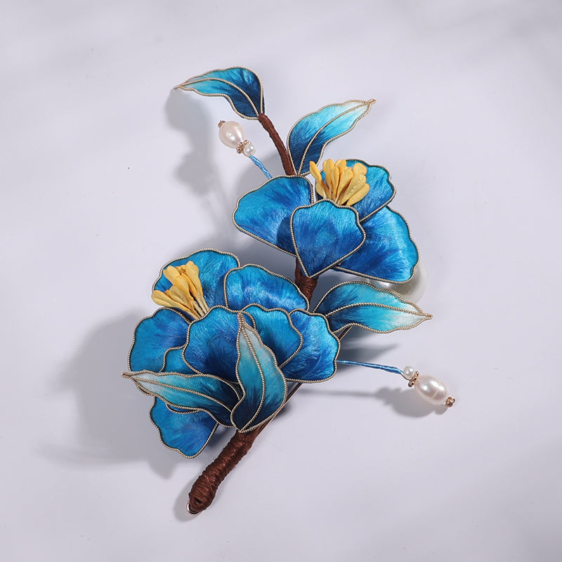 vintage flower brooch​ Rong Hua Flower Brooch Ronghua Flower Pins Chinese Jewelry Chinese Accessories Flower Brooch Pin