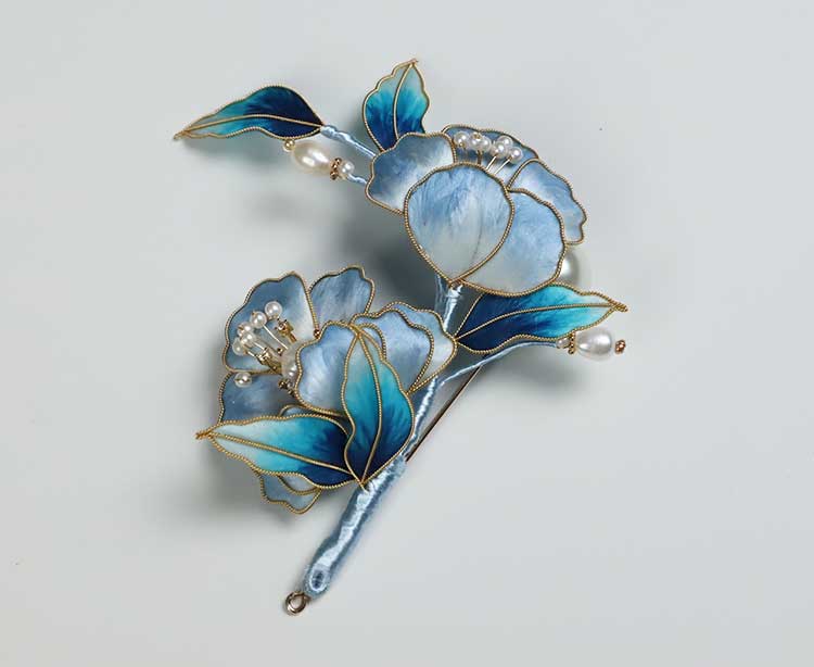 floral brooch​ Rong Hua Flower Brooch Ronghua Flower Pins Chinese Jewelry Chinese Accessories Flower Brooch Pin