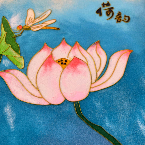 easy lotus flower painting​ Cloisonné Painting DIY Art Kit Lotus Flower Artwork Cloisonné Kit Lotus Art Chinese Cloisonné Art Kit 