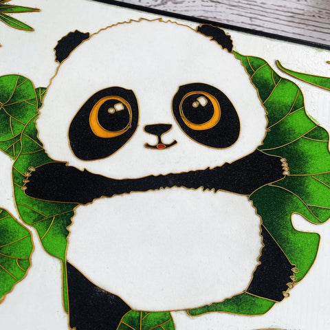 panda paintings​ Cloisonne Painting DIY Art Kit Panda Painting Panda Artwork Cloisonné Kit Chinese Cloisonné Art Kit