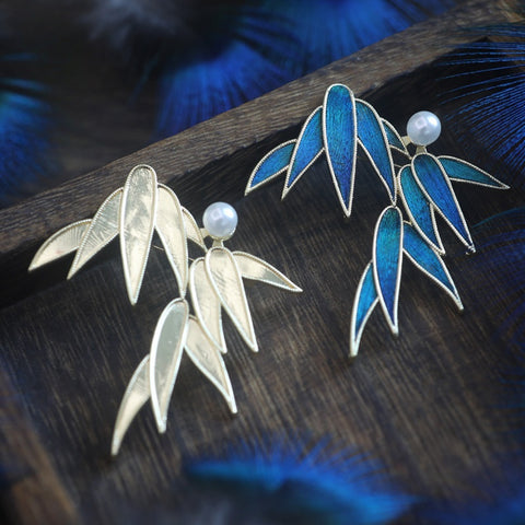 kingfisher feathers​ Tian-Tsui Chinese Brooch Pin Kit DIY Tian Tsui Peacock Feather Craft Bamboo Shadows Feather Crafting 