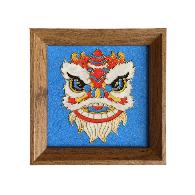 Chinese Cloisonne Art Kit Lion Dance Head Cloisonné Kit Cloisonne Painting DIY Art Kit