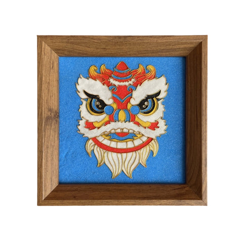 Chinese Cloisonne Art Kit Lion Dance Head Cloisonné Kit Cloisonne Painting DIY Art Kit