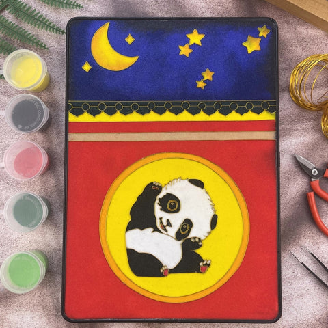 panda art project​ Cloisonne Painting DIY Art Kit Panda Painting Panda Artwork Cloisonné Kit Chinese Cloisonné Art Kit