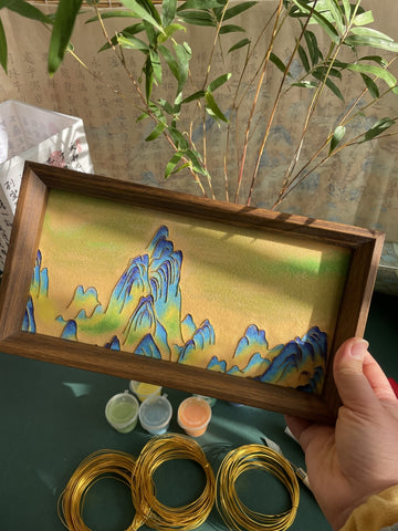 Chinese Cloisonne Art Kit Chinese Landscape Paintings Art famous chinese landscape painting