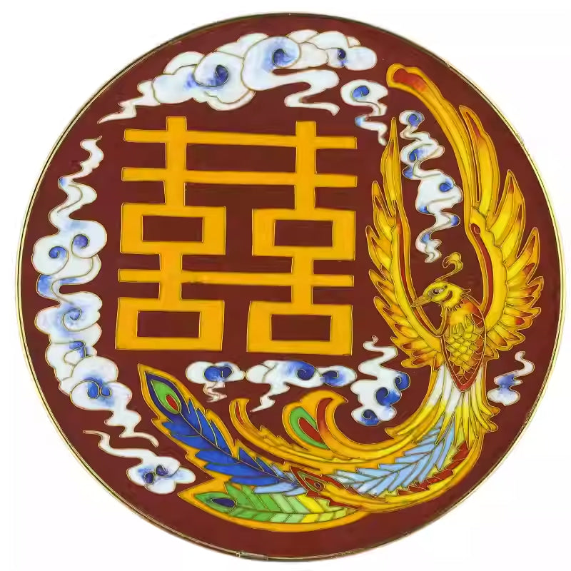 Double Happiness Starter Cloisonné Kit Chinese Cloisonné Art Kit for Beginners Cloisonne Painting DIY Art Kit - Mulan Legacy