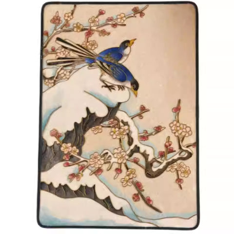 Cloisonne Painting DIY Art Kit Wishes Chinese New Year with Birds Cloisonne Kit Chinese Cloisonne Art Kit