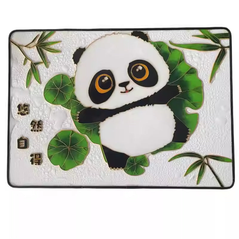 panda wall art​ Cloisonne Painting DIY Art Kit Panda Painting Panda Artwork Cloisonné Kit Chinese Cloisonné Art Kit