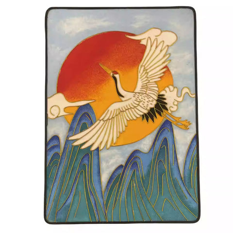 Crane Starter Cloisonné Kit Chinese Cloisonné Art Kit for Beginners Cloisonne Painting DIY Art Kit