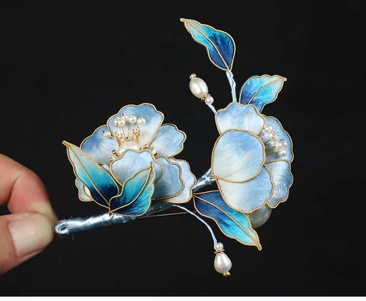 china jewelry​ Rong Hua Flower Brooch Ronghua Flower Pins Chinese Jewelry Chinese Accessories Flower Brooch Pin