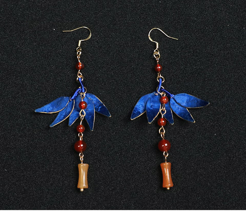Chinese Dangle Earrings Rong Hua Fish Hook Earring Chinese Accessories 