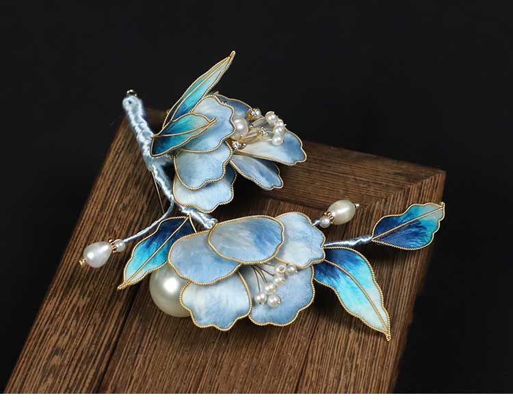 chinese jewellery​ Rong Hua Flower Brooch Ronghua Flower Pins Chinese Jewelry Chinese Accessories Flower Brooch Pin china jewelry​