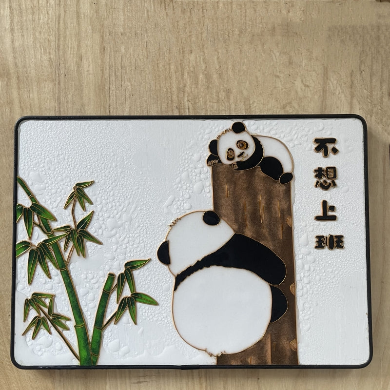 panda painting​ Cloisonne Painting DIY Art Kit Panda Painting Panda Artwork Cloisonné Kit Chinese Cloisonné Art Kit