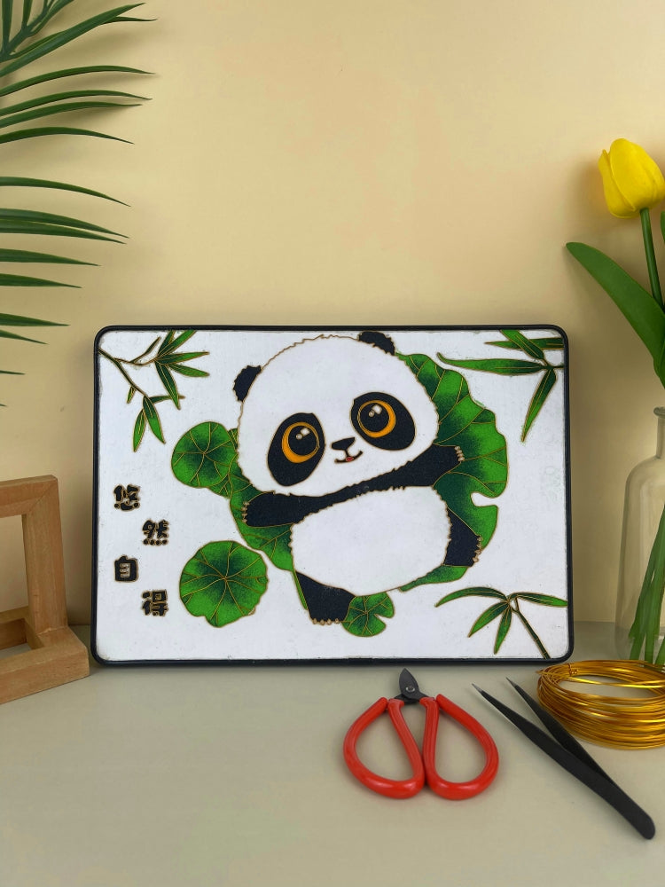 panda artwork​ Cloisonne Painting DIY Art Kit Panda Painting Panda Artwork Cloisonné Kit Chinese Cloisonné Art Kit