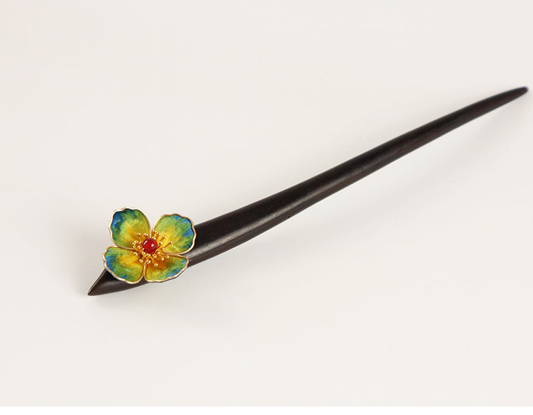 chopstick hair bun Flower Wooden Hair Pin Chinese Hair Chopsticks 