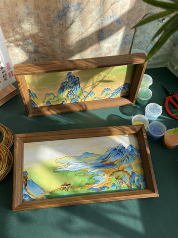 Chinese Cloisonne Art Kit Chinese Landscape Paintings Art Painting Cloisonné Kit Cloisonne Painting DIY Art Kit
