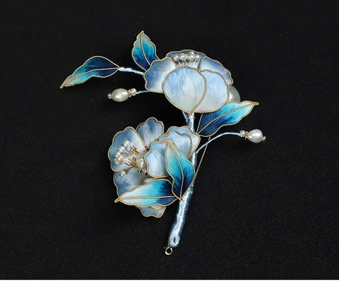 flowers pins​ Rong Hua Flower Brooch Ronghua Flower Pins Chinese Jewelry Chinese Accessories Flower Brooch Pin