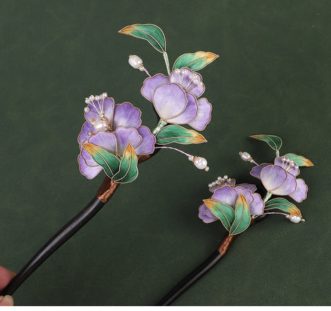 Chinese Accessories Ronghua Wooden Hair Pin