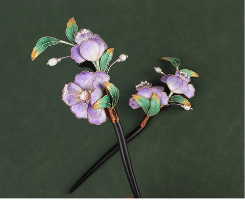 Chinese Hair Chopsticks Ronghua Wooden Hair Pin