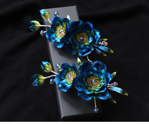  chinese hairpin hairstyles​ Rong Hua Flower Hair Clip Chinese hair Accessories