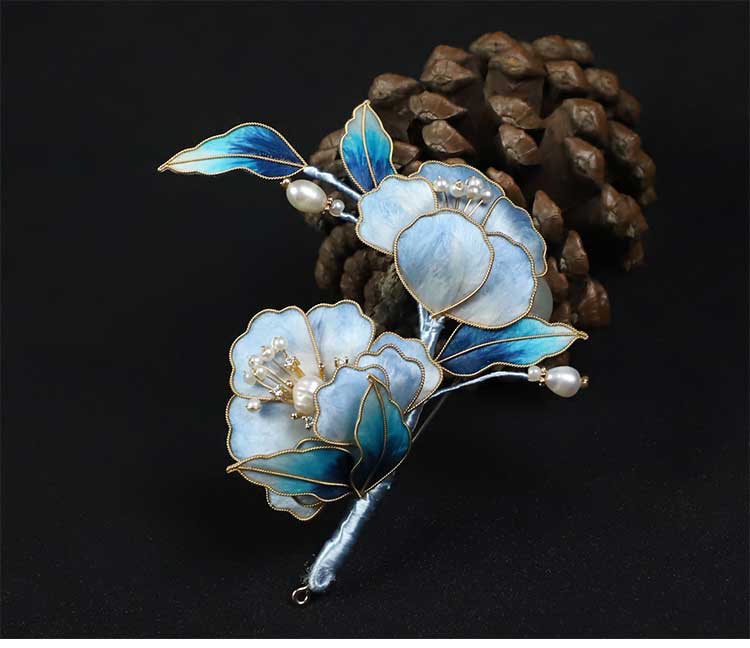 Chinese Jewelry Rong Hua Flower Brooch Ronghua Flower Pins Chinese Accessories Flower Brooch Pin