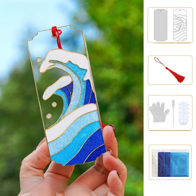 Cloisonne Kits Wave Handmade Bookmarks DIY Cloisonne Kit Cool Bookmarks Cute Bookmarks