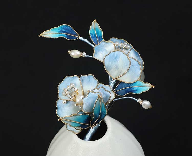 floral brooch pin​ Rong Hua Flower Brooch Ronghua Flower Pins Chinese Jewelry Chinese Accessories Flower Brooch Pin