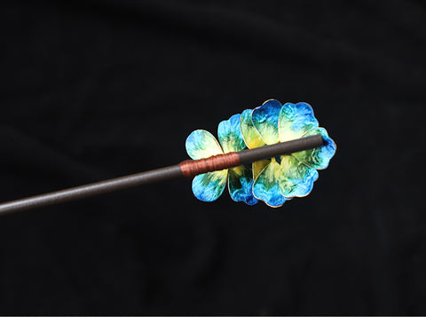 how to make hair pins​ Chinese Jewelry Rong Hua Flower Hair Pin Stick