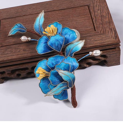 brooch pin flower​ Rong Hua Flower Brooch Ronghua Flower Pins Chinese Jewelry Chinese Accessories Flower Brooch Pin