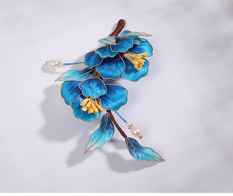 etsy brooch​ Rong Hua Flower Brooch Ronghua Flower Pins Chinese Jewelry Chinese Accessories Flower Brooch Pin