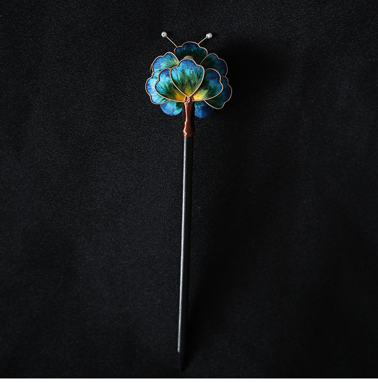 japanese chopsticks for hair​ Chinese Jewelry Rong Hua Flower Hair Pin Stick