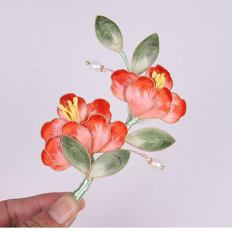 flower pins for dresses​ Rong Hua Flower Brooch Ronghua Flower Pins Chinese Jewelry Chinese Accessories Flower Brooch Pin