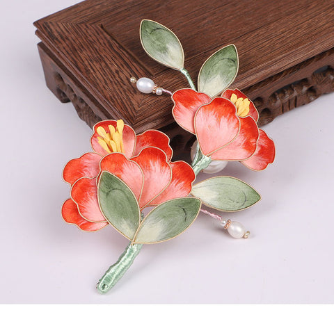 Rong Hua Flower Brooch Ronghua Flower Pins Chinese Jewelry Chinese Accessories Flower Brooch Pin flower pins for dresses​