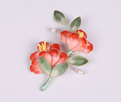 Rong Hua Flower Brooch Ronghua Flower Pins Chinese Jewelry vintage floral brooches Chinese Accessories Flower Brooch Pin