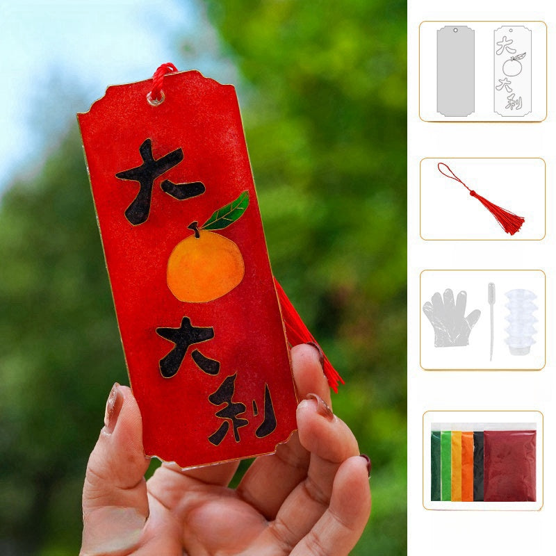 Cloisonne Kits Chinese New Year Bookmarks Handmade Bookmarks DIY Cloisonne Kit Chinese Bookmark