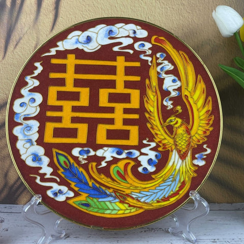 Double Happiness Starter Cloisonné Kit Chinese Cloisonné Art Kit for Beginners Cloisonne Painting DIY Art Kit - Mulan Legacy
