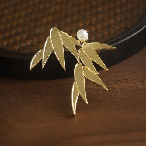 Tian-Tsui Chinese Brooch Pin Kit DIY Tian Tsui Peacock Feather Craft Bamboo Shadows Feather Crafting 
