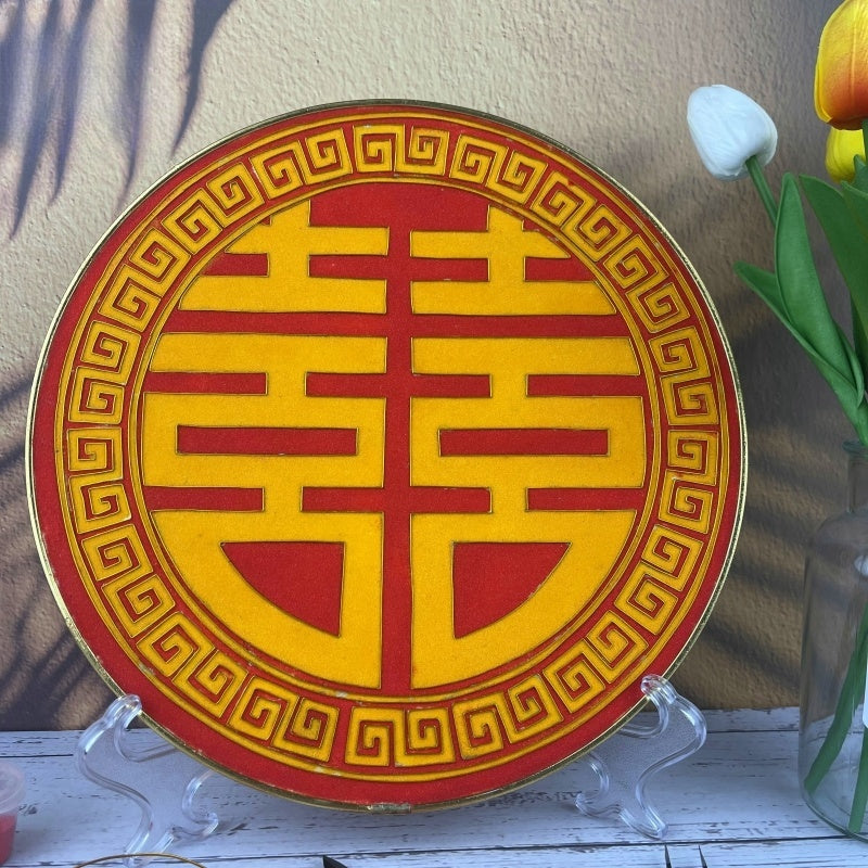 Double Happiness Starter Cloisonné Kit Chinese Cloisonné Art Kit for Beginners Cloisonne Painting DIY Art Kit - Mulan Legacy