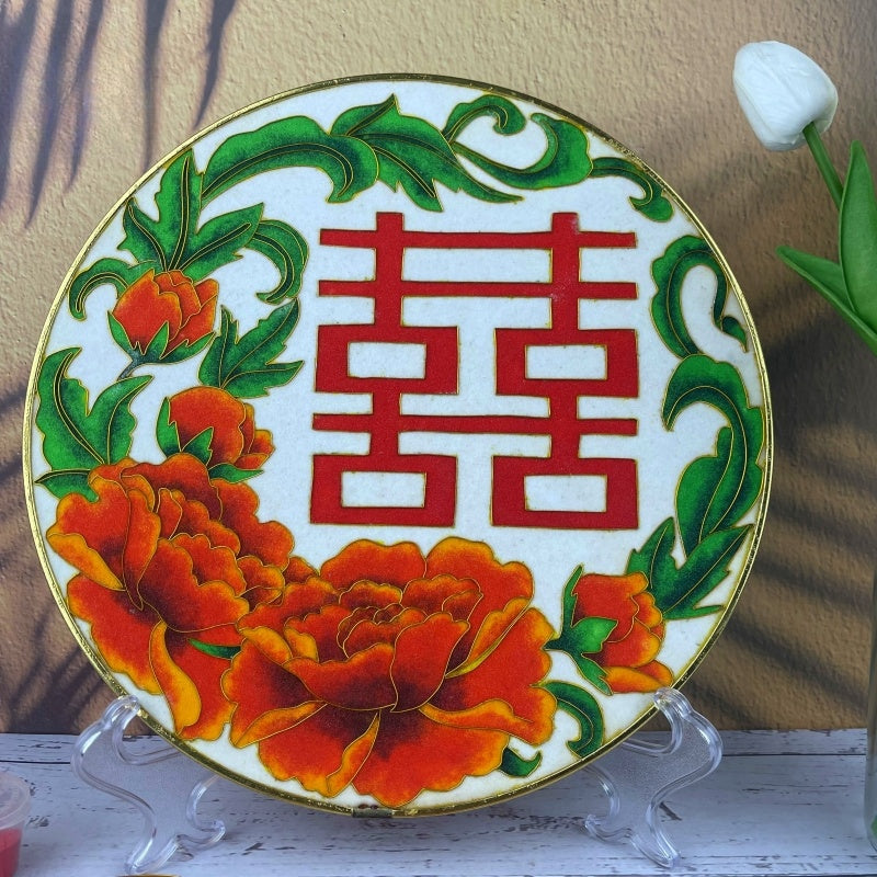 Double Happiness Starter Cloisonné Kit Chinese Cloisonné Art Kit for Beginners Cloisonne Painting DIY Art Kit - Mulan Legacy