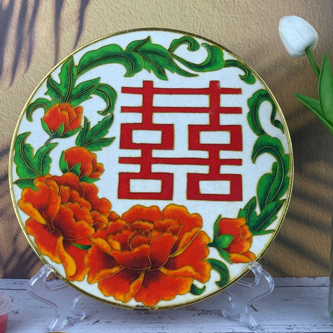 Double Happiness Starter Cloisonné Kit Chinese Cloisonné Art Kit for Beginners Cloisonne Painting DIY Art Kit - Mulan Legacy