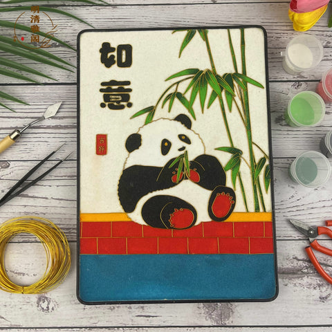 Cloisonne Painting DIY Art Kit Panda Wallet Art 