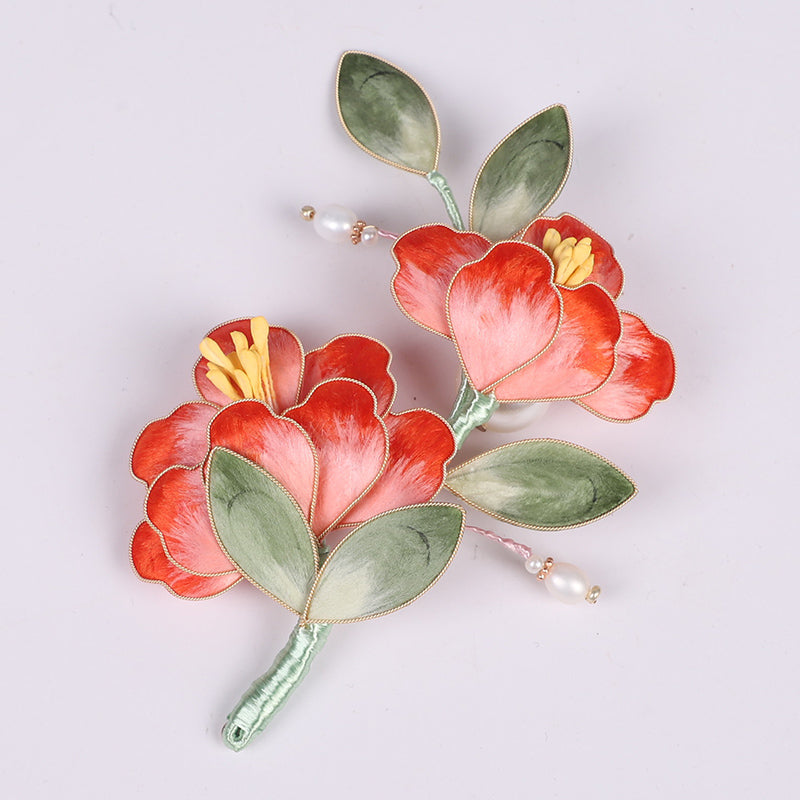 flower brooches Rong Hua Flower Brooch Ronghua Flower Pins Chinese Jewelry Chinese Accessories Flower Brooch Pin