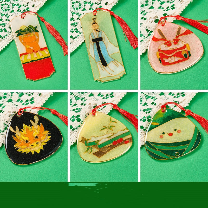 Cloisonne Kits Dragon Boat Festival Bookmarks Chinese Bookmarks DIY Cloisonne Kit Chinese Bookmark Zongzi